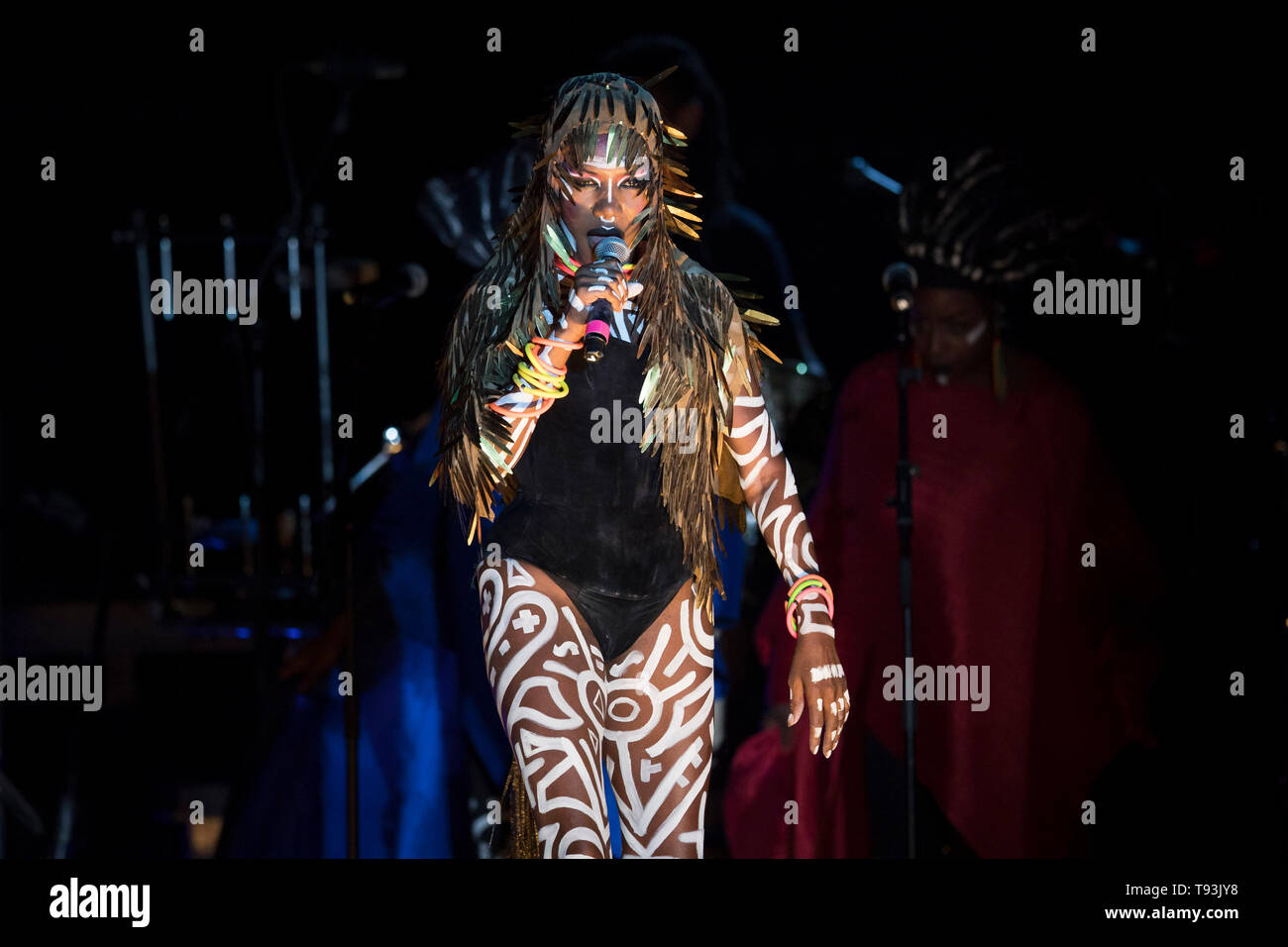 Sängerin Grace Jones auf der Bühne während eines Konzerts im sportlichen Sommer Festival von Monaco auf 2018/08/06 *** Local Caption *** Stockfoto