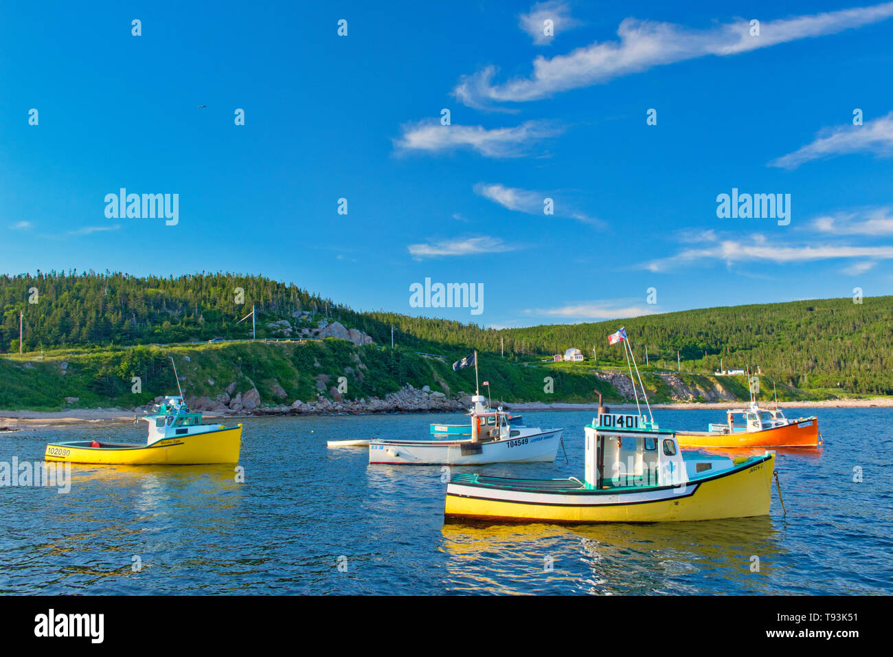 Fischerboote, Cape Breton Island, Nova Scotia, Kanada Stockfoto