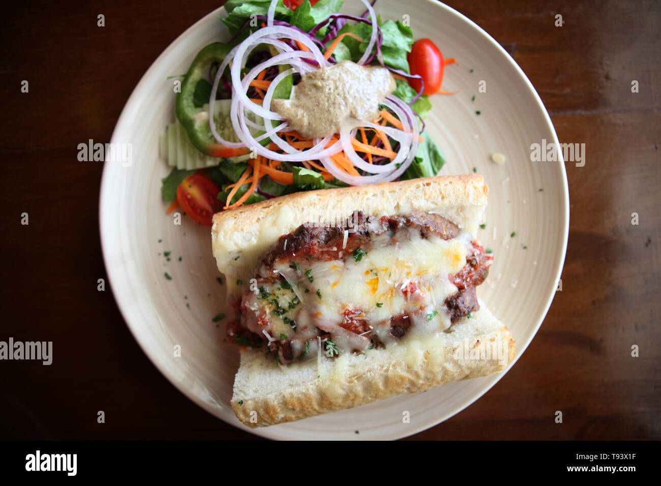 Hackbraten Sandwich Stockfoto