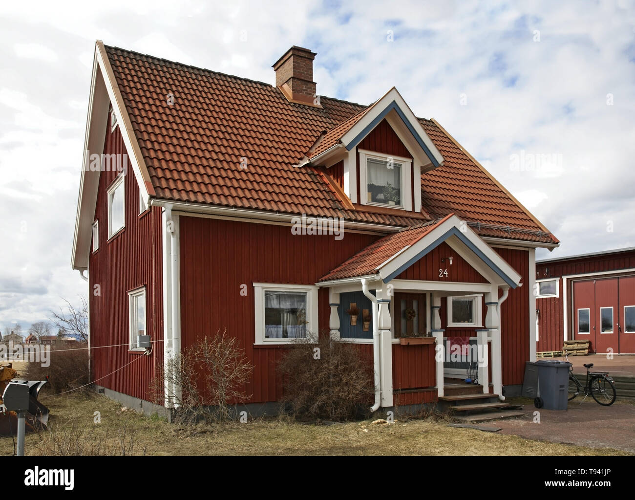 Gebäude in Nusnas. Dalarna. Schweden Stockfoto