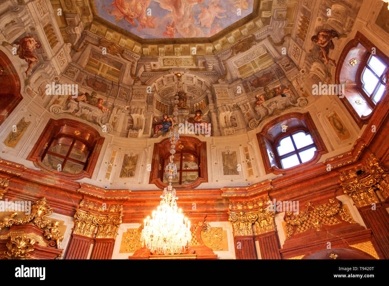 Innenraum der Kunst Museum im Schloss Belvedere in Wien Österreich Stockfoto