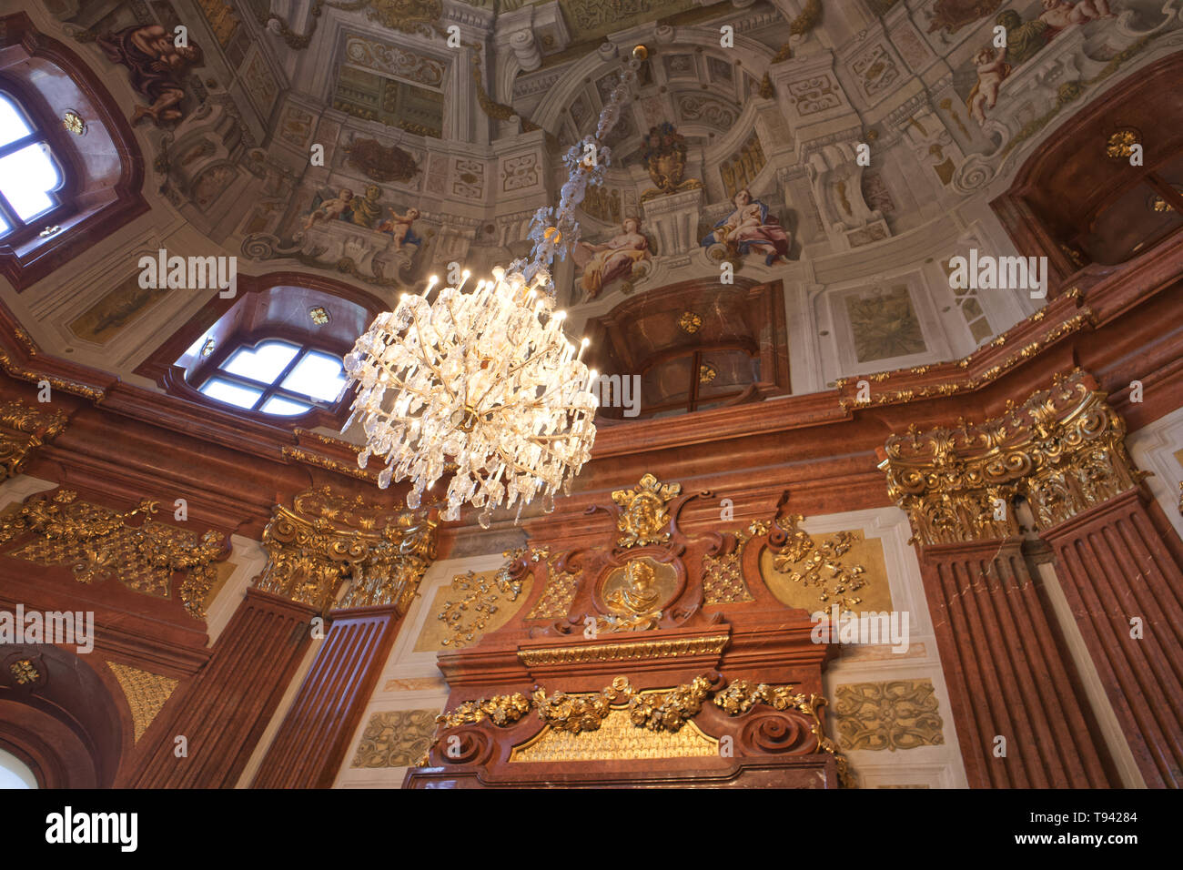 Innenraum der Kunst Museum im Schloss Belvedere in Wien Österreich Stockfoto