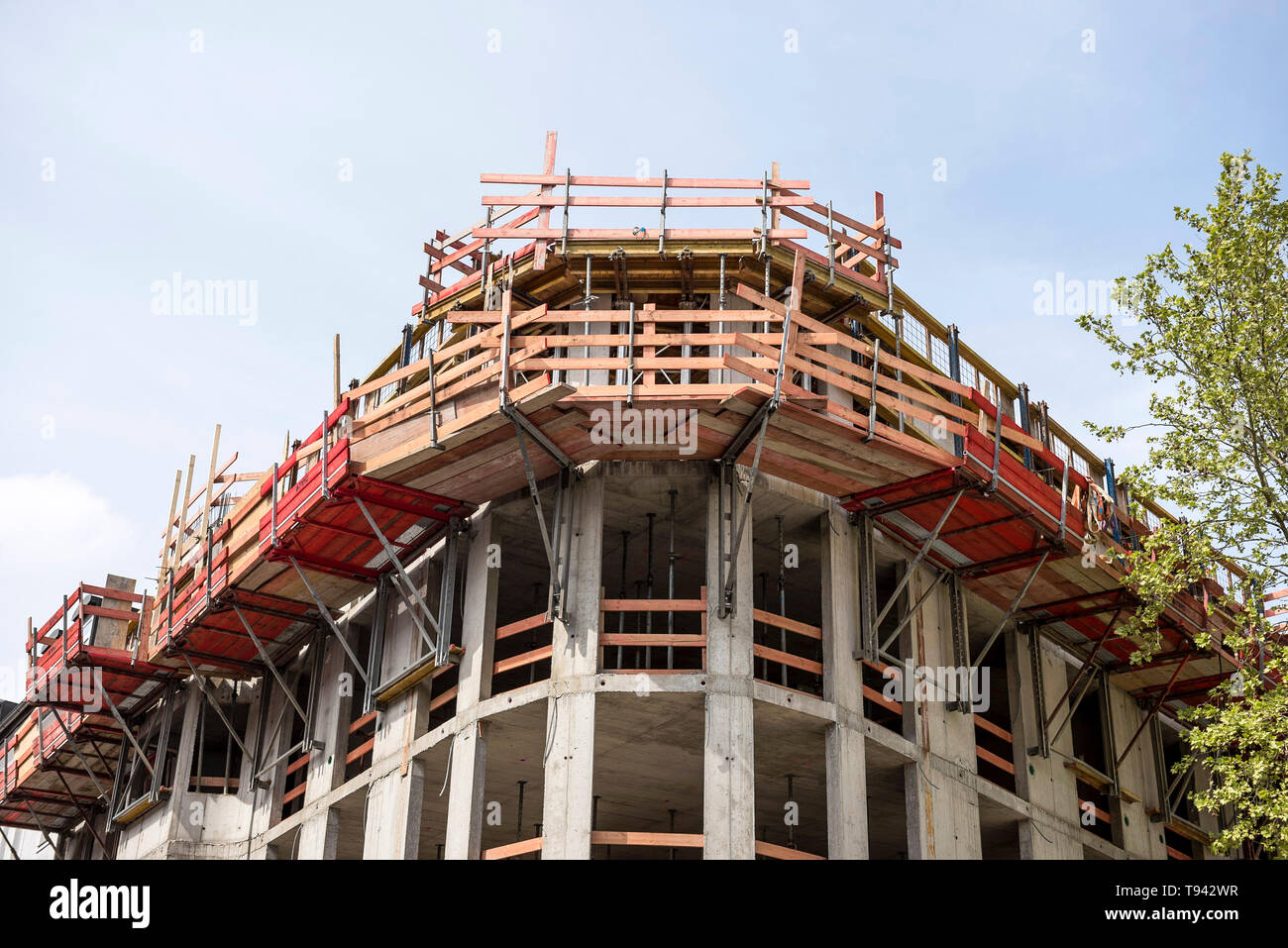 Building Site-Resindential Gebäude, München, Deutschland Stockfoto