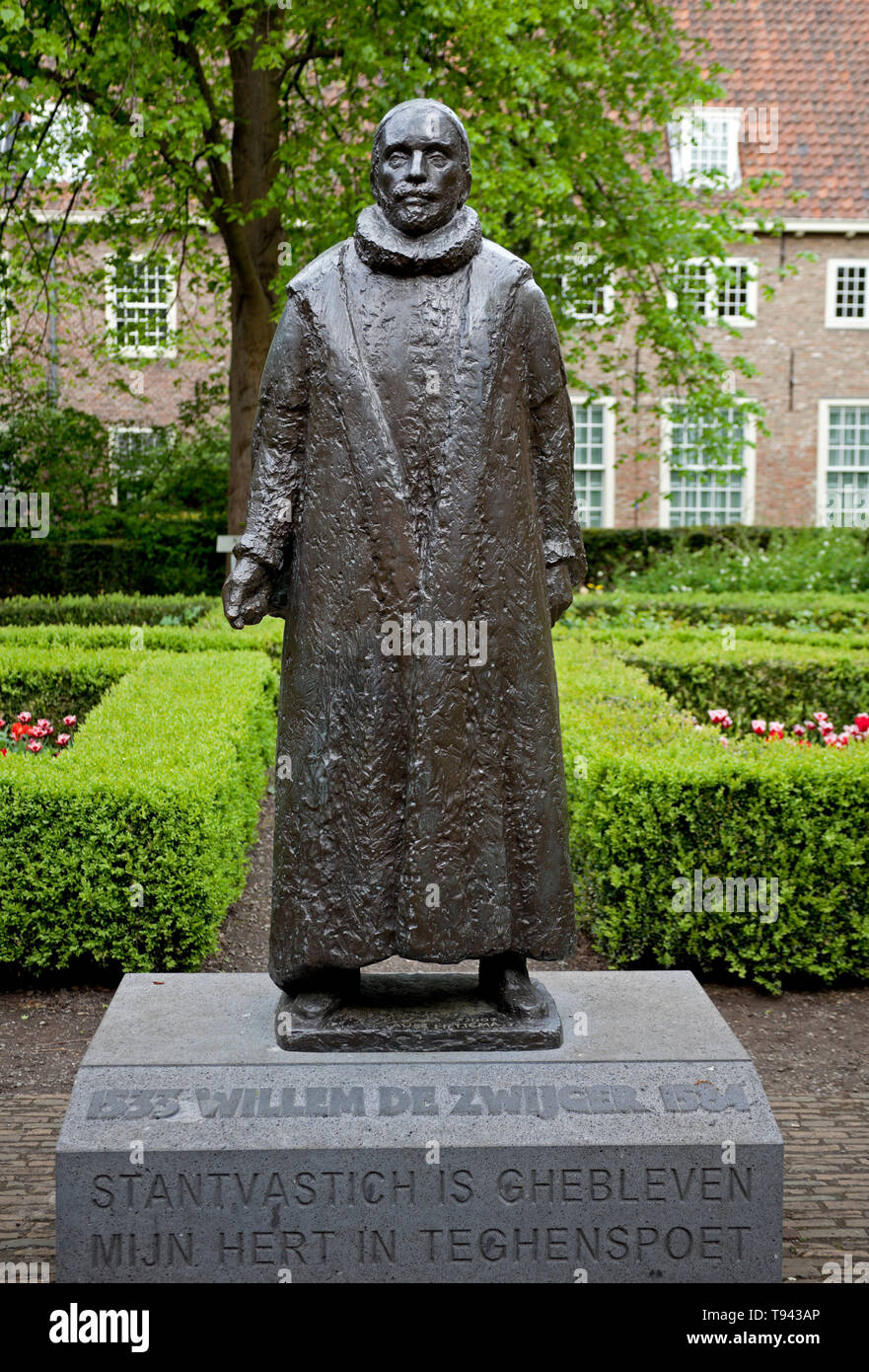 Wilhelm von Orange Statue, Delft, Holland, Niederlande, Europa Stockfoto
