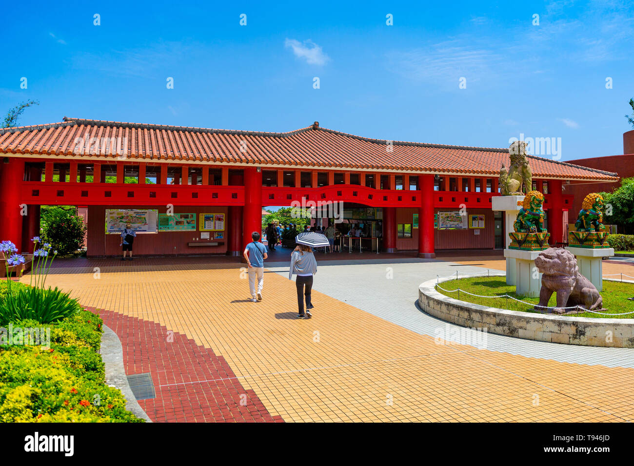 OKINAWA, Japan - 15. Mai 2019: Okinawa World ist der Präfektur Okinawa Linie Theme Park und stellt die lokale Stockfoto
