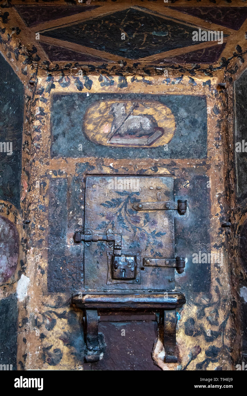 Italien: San Maurizio al Monastero Maggiore, Kirche als die Sixtinische Kapelle von Mailand, der Halle der Nonnen Trennwand, Passage der sakramentalen Brot bekannt Stockfoto