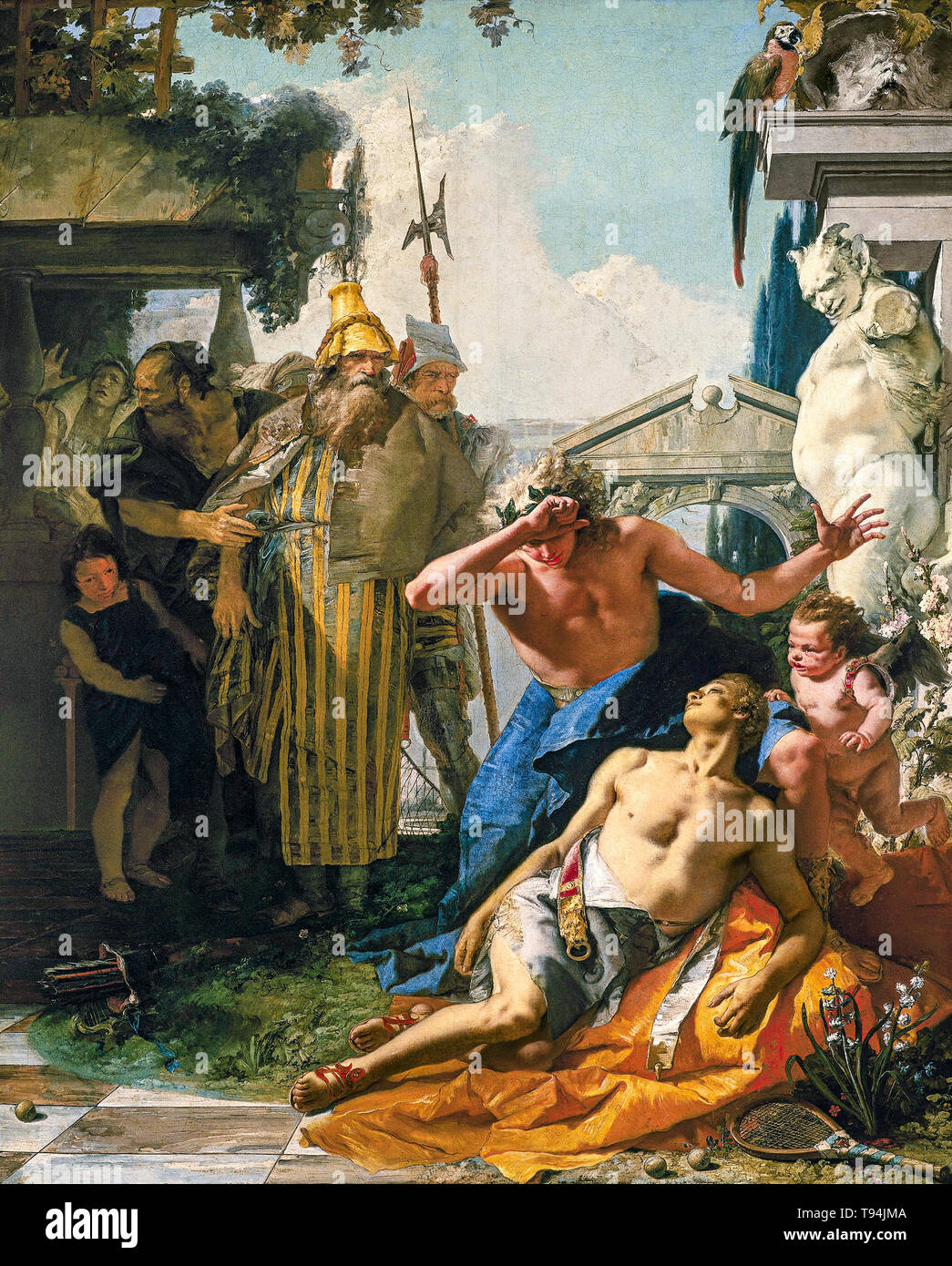 Giovanni Battista Tiepolo, der Tod der Hyazinth, Malerei, um 1752 Stockfoto