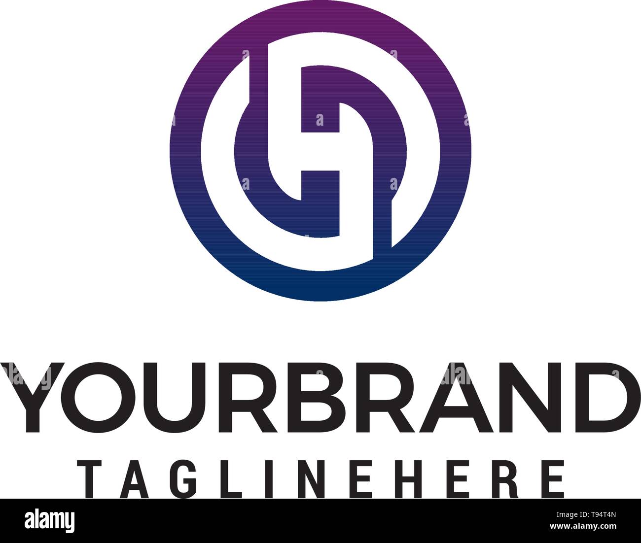 Buchstabe h Logo Design Konzept Vorlage Vektor Stock Vektor