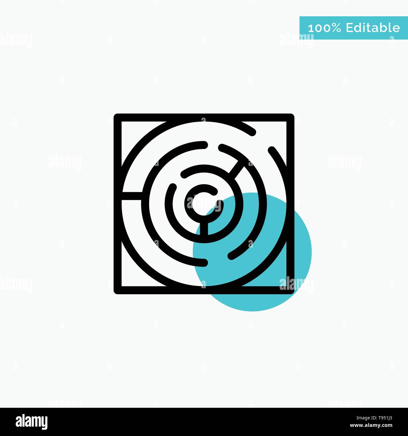 Labyrinth Karte Labyrinth Strategie Muster Turkis Kreis Punkt Markieren Vektor Icon Stock Vektorgrafik Alamy
