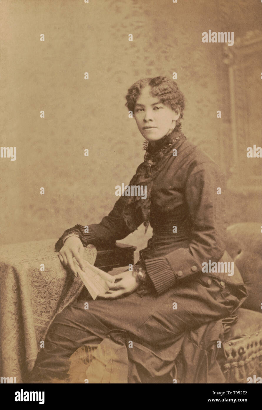 Josephine A. Silone Yates (1852 oder November 15, 1859 - 3. September 1912), in der Chemie ausgebildet, war einer der ersten Lehrer an der Lincoln Universität in Jefferson City, Missouri gemietet, und nach ihrer Promotion, die erste schwarze Frau, eine Hochschule Abteilung Wissenschaft zu Kopf. Sie haben möglicherweise die erste schwarze Frau, eine Professur an einer deutschen Hochschule oder Universität zu halten. Yates war auch in der afroamerikanischen Frauen club Bewegung. Stockfoto