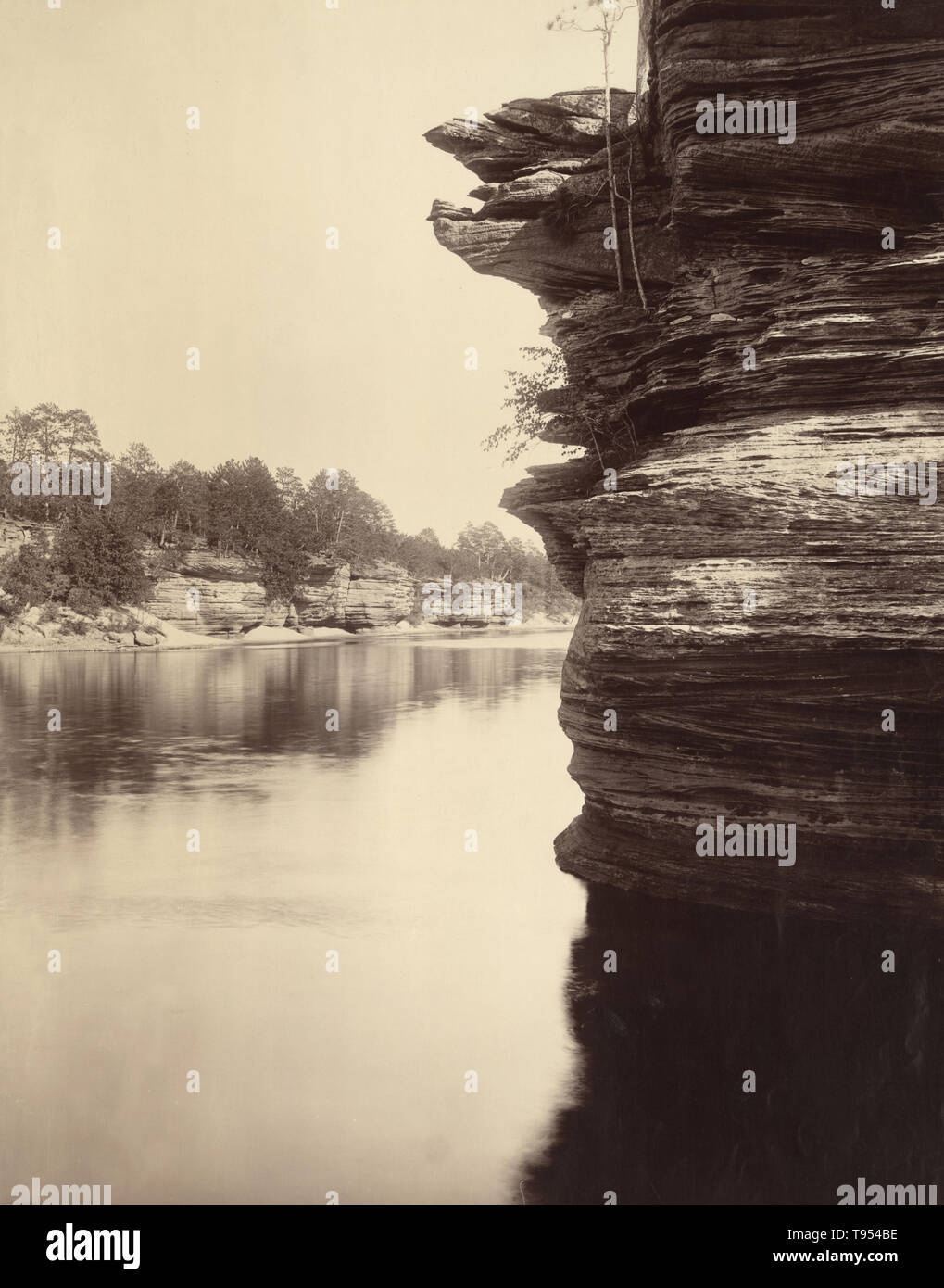 Wisconsin Dells. Henry Hamilton Bennett (American, geboren in Kanada, 1843 - 1908); ungefähr 1880. Eiklar Silber drucken. Stockfoto