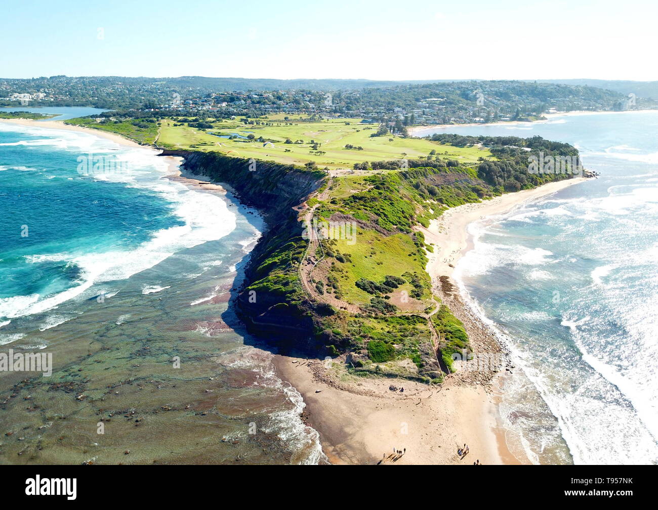 Long Reef Vorgewende (Sydney, NSW, Australien) ist eine Ikone Landspitze wurde von der Heilsarmee gehört aber nun gehört es für die Öffentlichkeit. Stockfoto