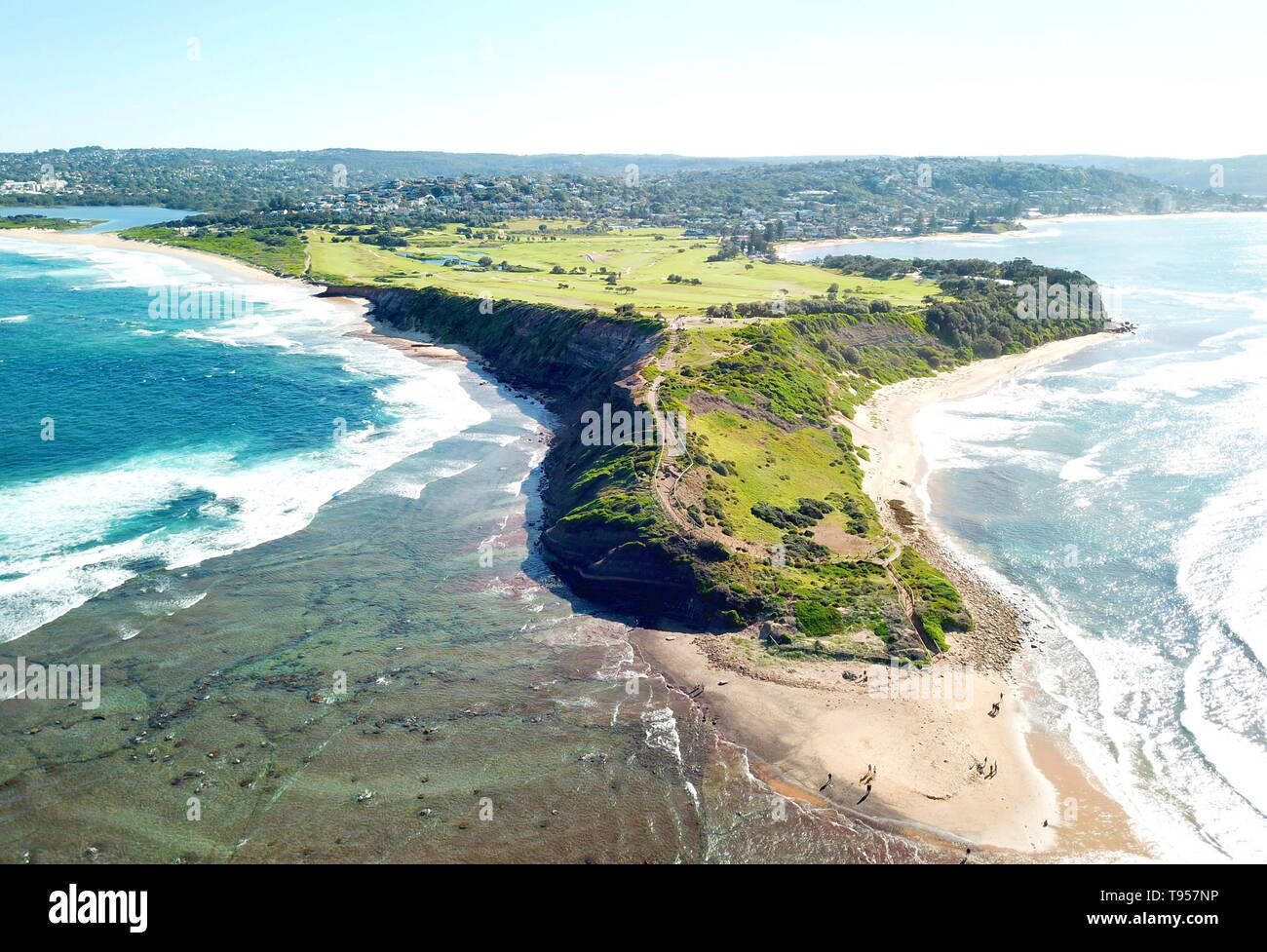 Long Reef Vorgewende (Sydney, NSW, Australien) ist eine Ikone Landspitze wurde von der Heilsarmee gehört aber nun gehört es für die Öffentlichkeit. Stockfoto