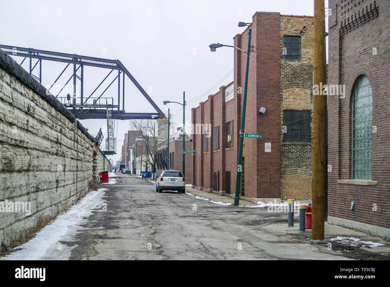 Industrial Szene im Westen der Stadt Nachbarschaft Stockfoto