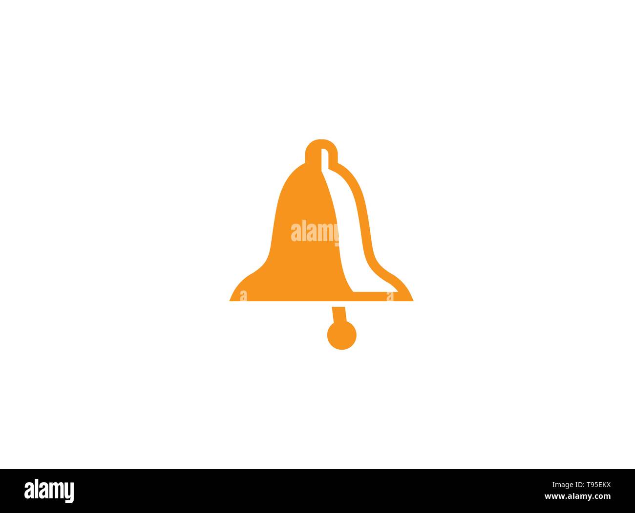 Bell Ring golden für Logo Design Illustration Stock Vektor