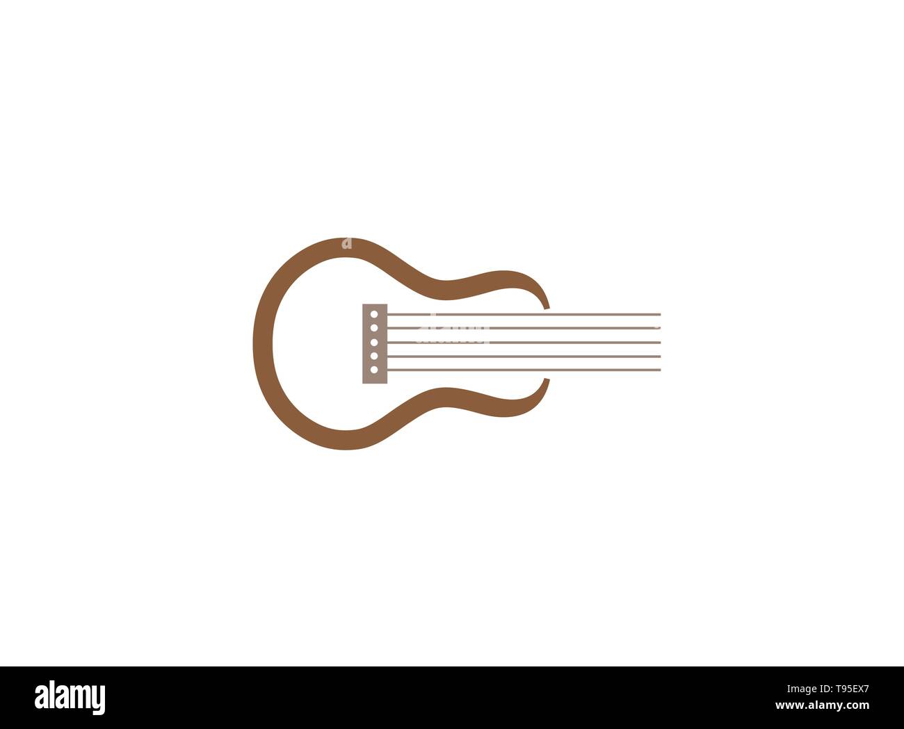 Klassische Gitarre Symbol Fur Logo Design Illustration Stock Vektorgrafik Alamy
