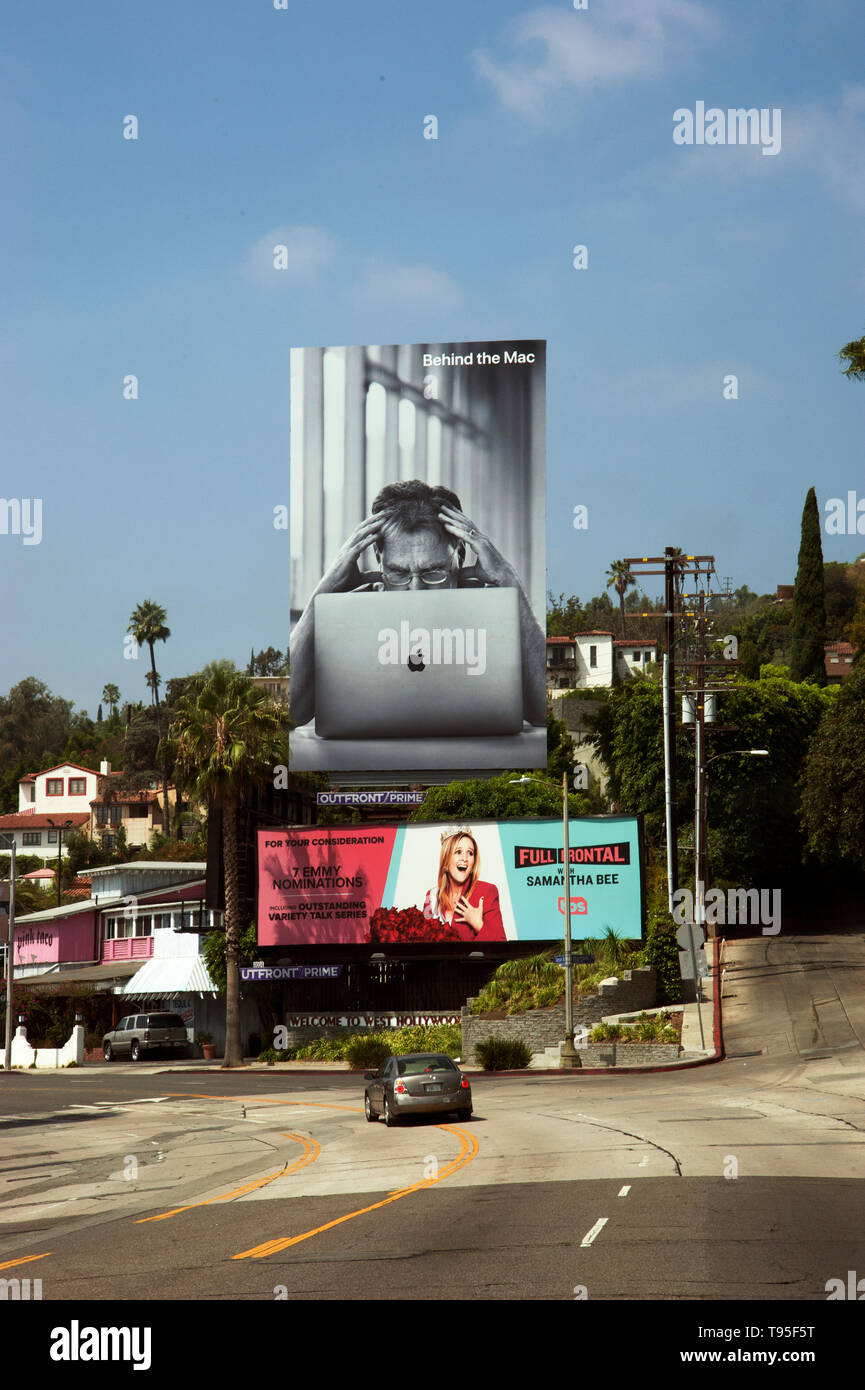 MAC billboard Sunset Strip, 2018 Stockfoto