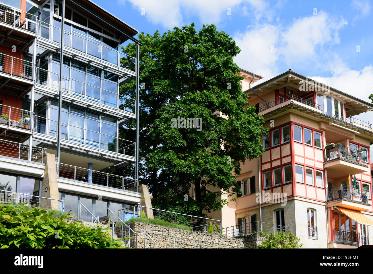 Dresden: Villa Altes und Neues in Loschwitz Loschwitz, Weißer Hirsch, Sachsen, Sachsen, Deutschland Stockfoto