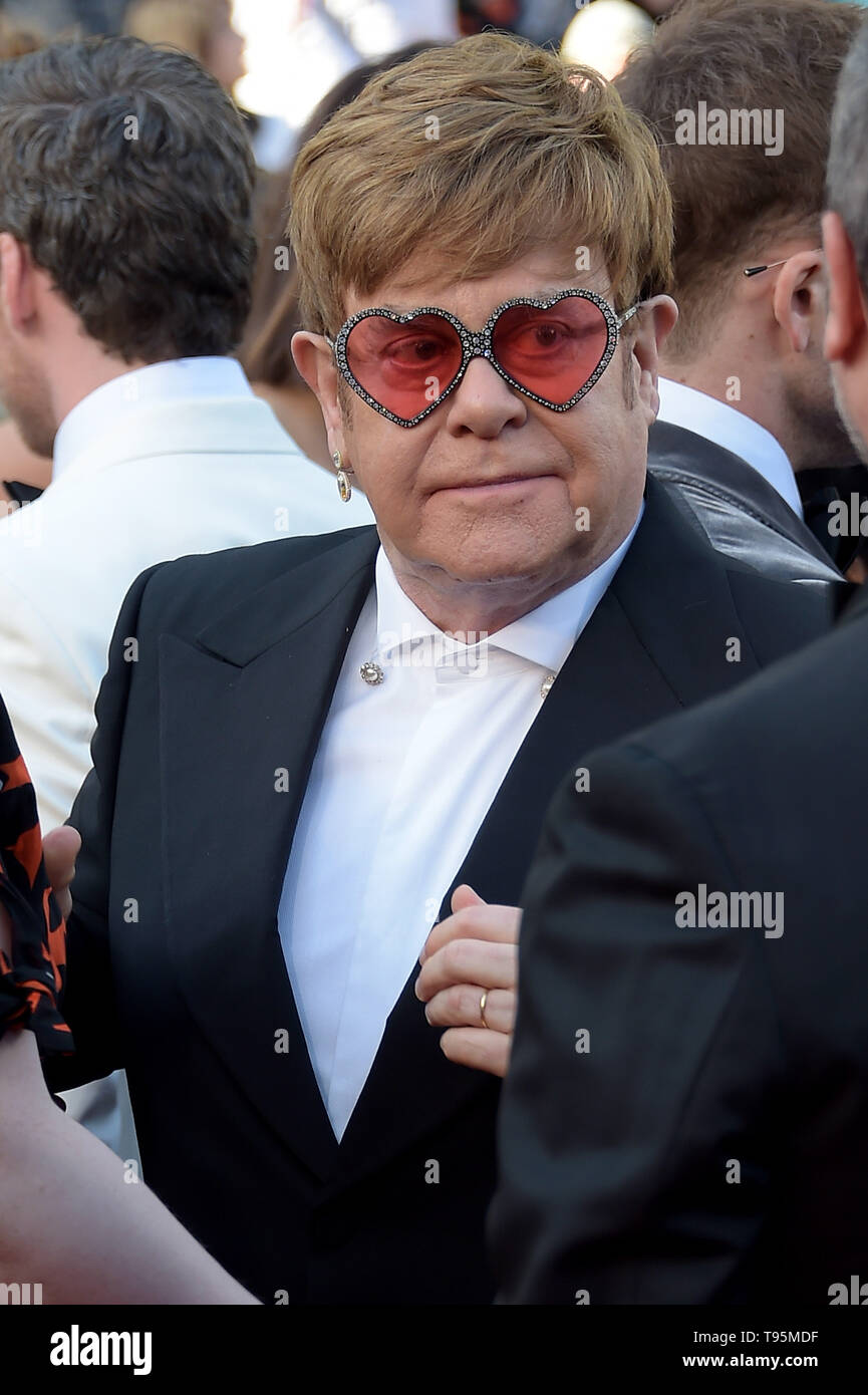 Cannes, Frankreich. 16. Mai, 2019. 72. Filmfestival in Cannes 2019, Red Carpet Film: Rocket Man dargestellt: Elton John Credit: Unabhängige Fotoagentur/Alamy leben Nachrichten Stockfoto