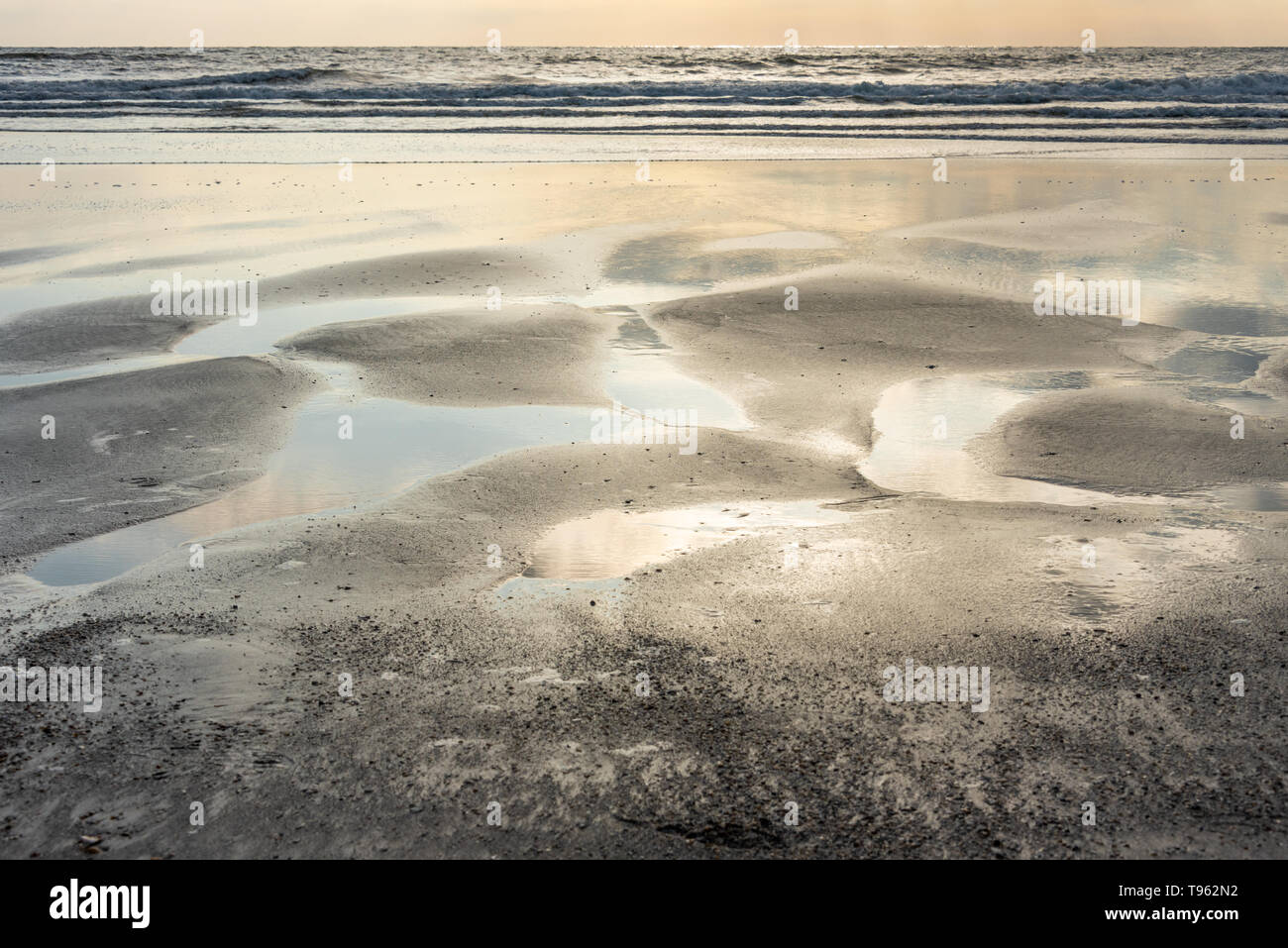 Golden sunrise in Jacksonville Beach im Nordosten von Florida. (USA) Stockfoto