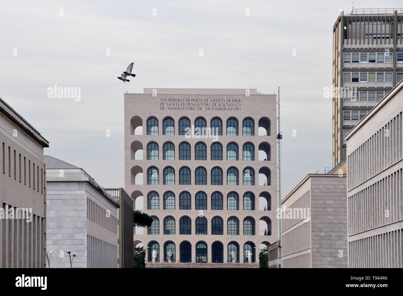 Rom, Eur. Italien: Quadratische Kolosseum. Stockfoto