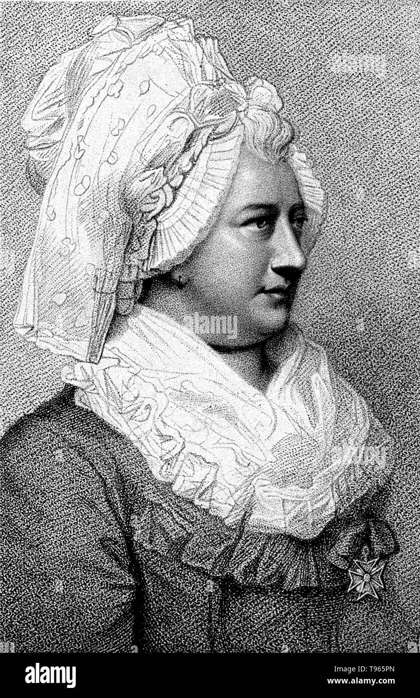 Charles-Geneviève-louis-auguste-André-Timothée d'Éon de Beaumont (5. Oktober 1728 - 21.Mai 1810), in der Regel bekannt als der Chevalier d'Éon, war ein französischer Diplomat, Spy, Freimaurer und Soldaten, die im Siebenjährigen Krieg kämpfte. D'Éon hatte Androgyne physikalische Eigenschaften und natürlichen Fähigkeiten als nachahmen, gute Funktionen für ein Spion. Stockfoto