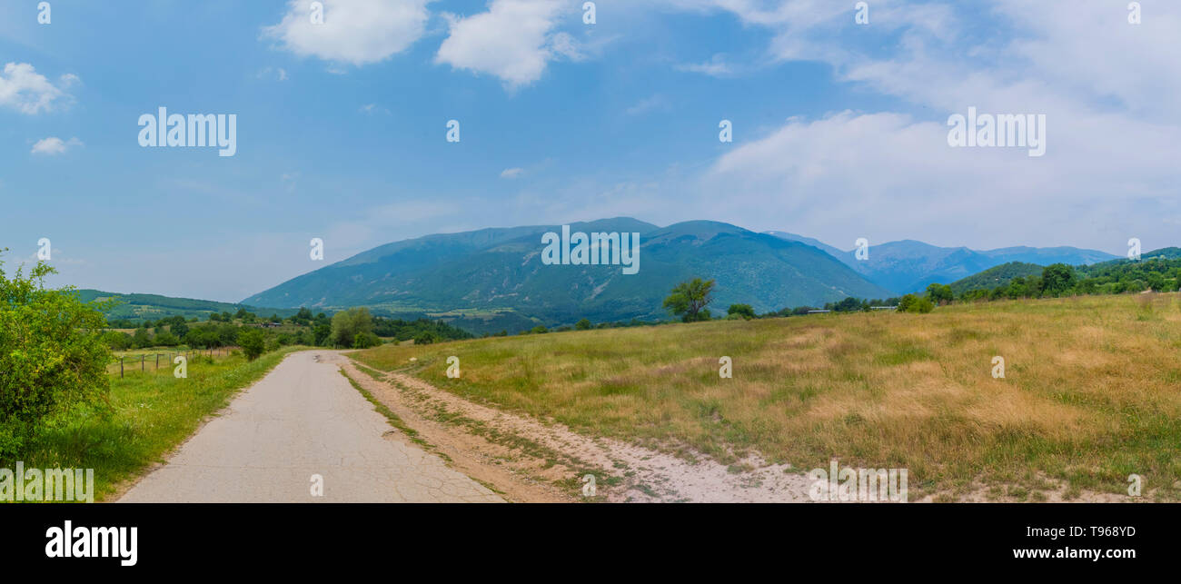 Panorama in der Balkanregion Kalofer, Bulgarien Stockfoto