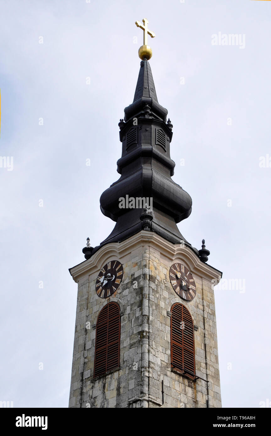 Kirche der Geburt der Jungfrau. Sremska Kamenica. Serbien Stockfoto