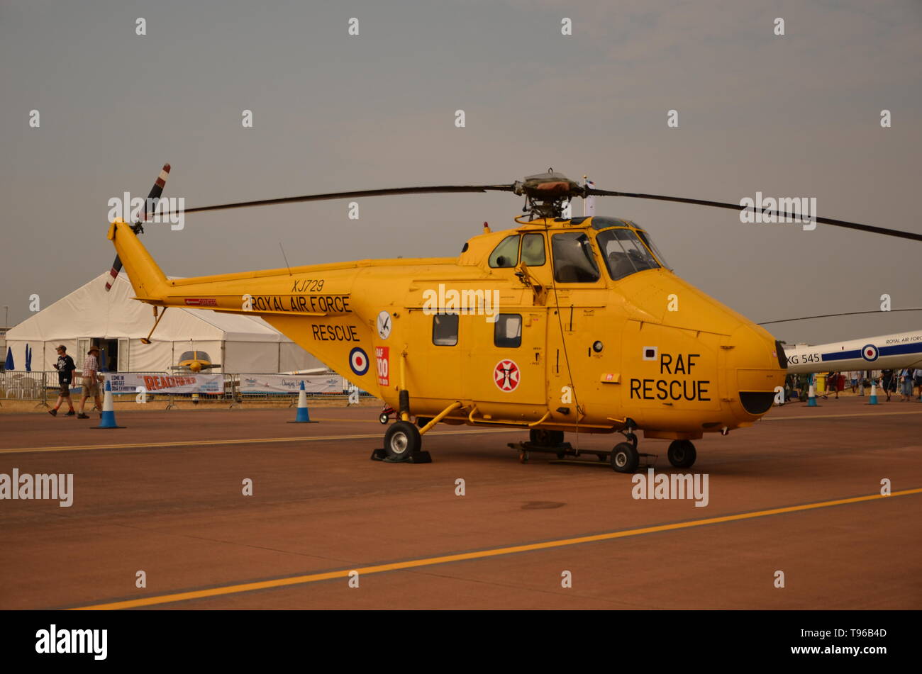 RAF Suche und Rettung Hubschrauber, Westland Whirlwind Stockfotografie