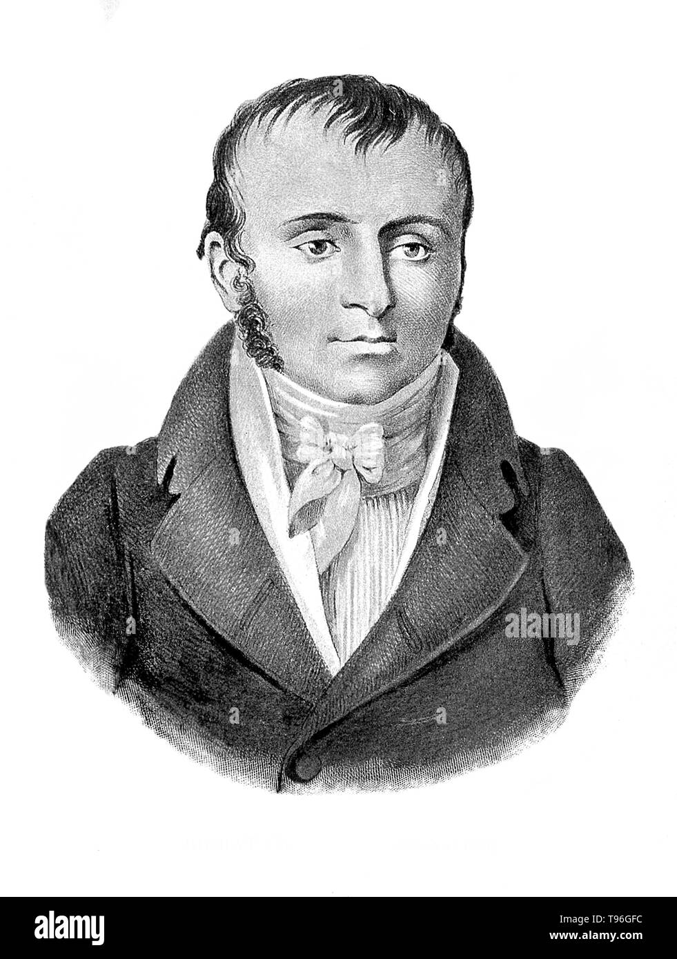 Marie François Xavier Bichat (November 14, 1771 - Juli 22, 1802) war ein französischer Anatom und Physiologe. Bichat ist am Besten als der Vater der modernen Histologie und Pathologie erinnert. Main Bichat's Beitrag zur Medizin und Physiologie war seine Erkenntnis, dass die vielfältigen Körper von Organen bestimmten Geweben oder Membranen enthalten, und er beschrieb 21 wie Membranen, einschließlich Bindegewebe, Muskeln und Nervengewebe. Stockfoto