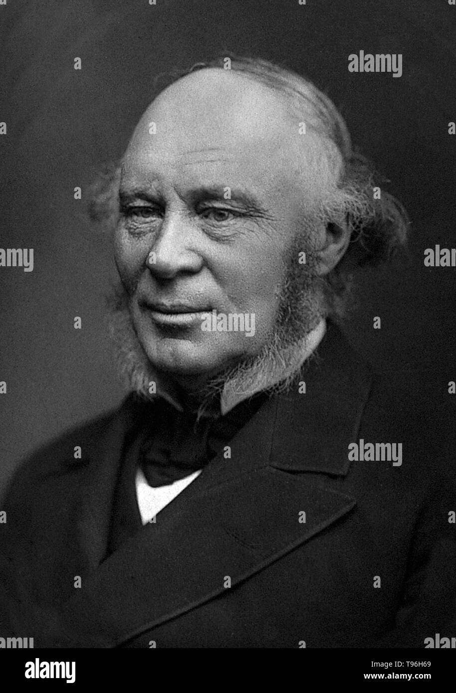 John Fowler, 1st Baronet (Juli 15, 1817 - November 20, 1898) war ein englischer Ingenieur, spezialisiert auf den Bau der Eisenbahn und der Eisenbahninfrastruktur. In den 1850er und 1860er Jahren, er war Ingenieur für die erste U-Bahn der Welt, Metropolitan London Railway, die durch den Schnitt-und-Methode unter den Straßen der Stadt. In den 1880er Jahren, war er Chief Engineer für die Forth Eisenbahnbrücke, die im Jahre 1890 eröffnet. Fowler's war eine lange und bedeutende Karriere, über die meisten der Expansion des 19. Jahrhunderts, und er war Ingenieur, Beraterin oder Berater zu vielen Britischen und Ausländischen Bahn Standort Stockfoto