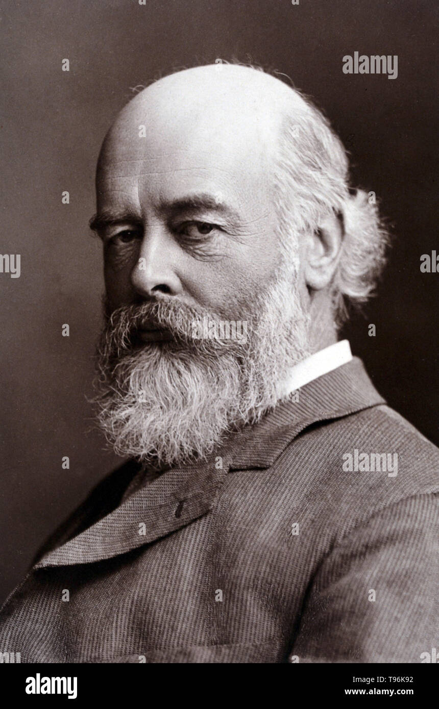 Sir Oliver Joseph Lodge (Juni 12,1851 - 22. August 1940) war ein englischer Physiker und Schriftsteller in die Entwicklung der wichtigsten Patente auf dem Gebiet der drahtlosen Telegrafie. 1879, Lodge wurde im erzeugen (und Erkennen) elektromagnetische Wellen interessieren. 1894, Lodge, einen Vortrag über die Arbeit von Hertz und übertragen Signale, ihr Potenzial für die Kommunikation zu demonstrieren. Lodge verbesserte Branly's Kohärer Radio wave Detektor durch Hinzufügen eines Trembler, die Empfindlichkeit des Geräts erhöht. Stockfoto