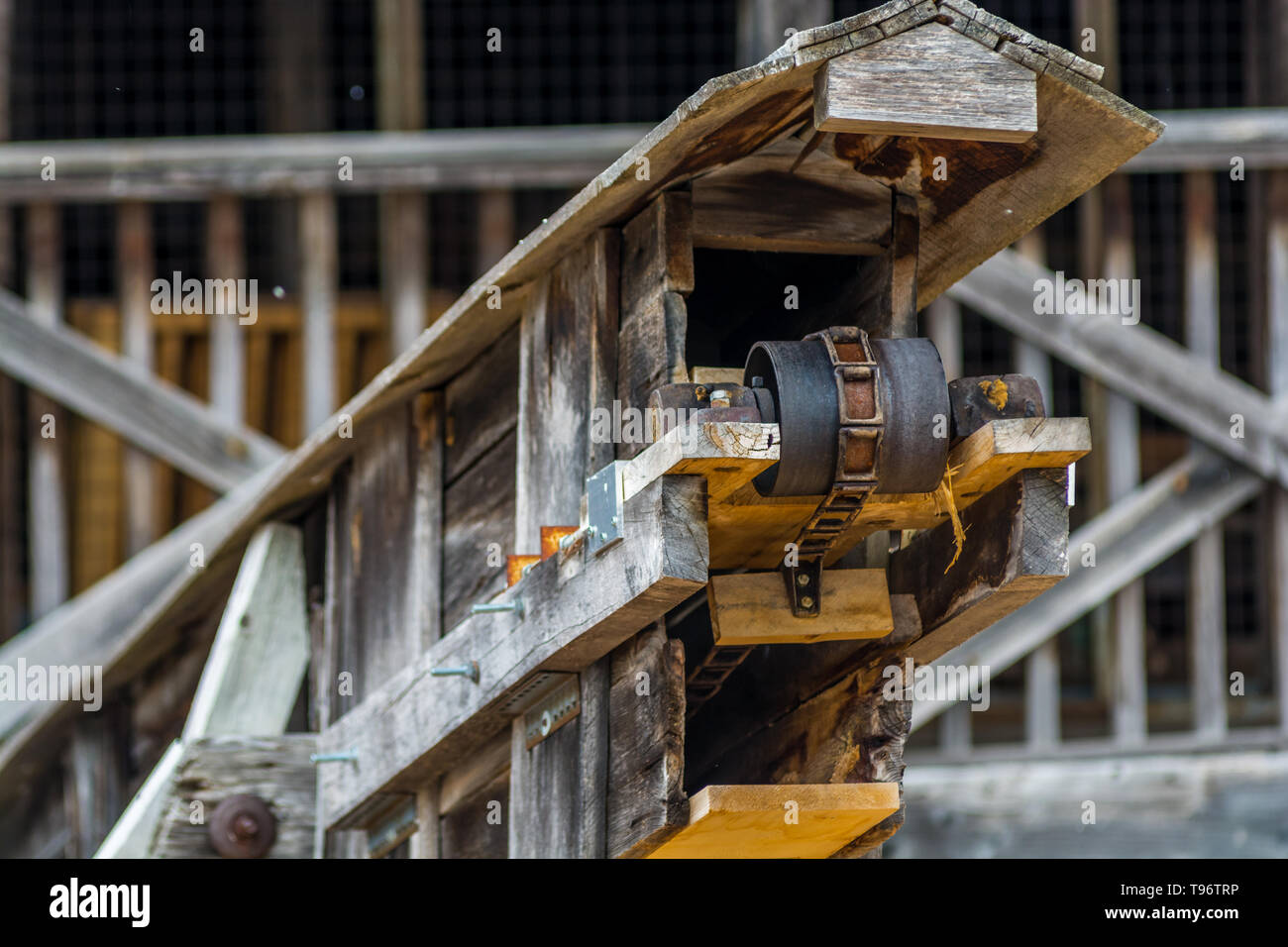 Holzsäge Mühlensäge Stockfoto