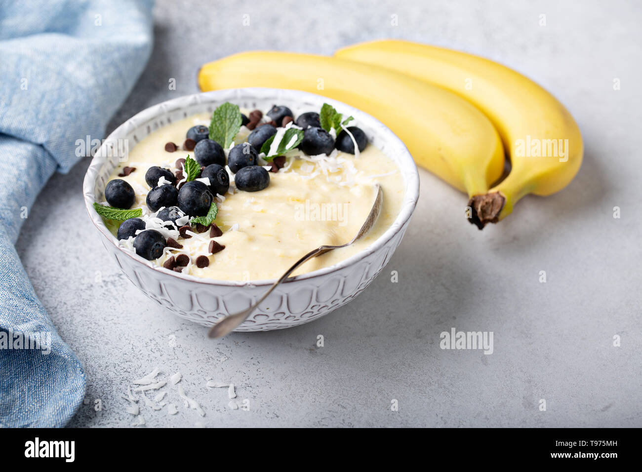 Banane schön Creme oder Smoothie Stockfoto