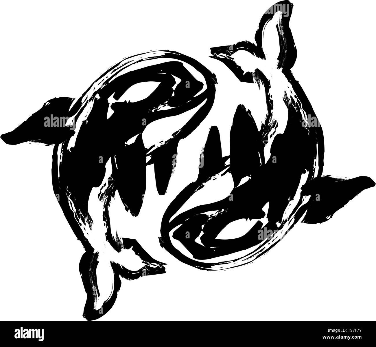 Killerwal Orca Abbildung Stock Vektor