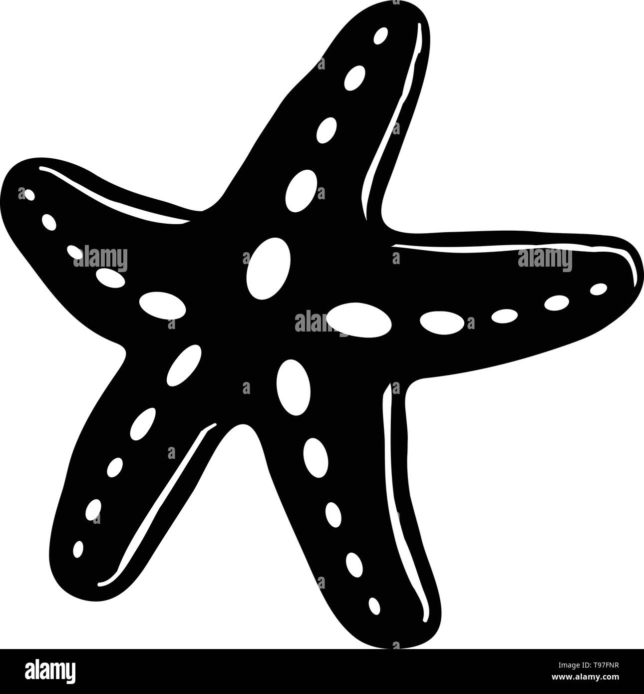 Starfish Vektor Icon Stock Vektor