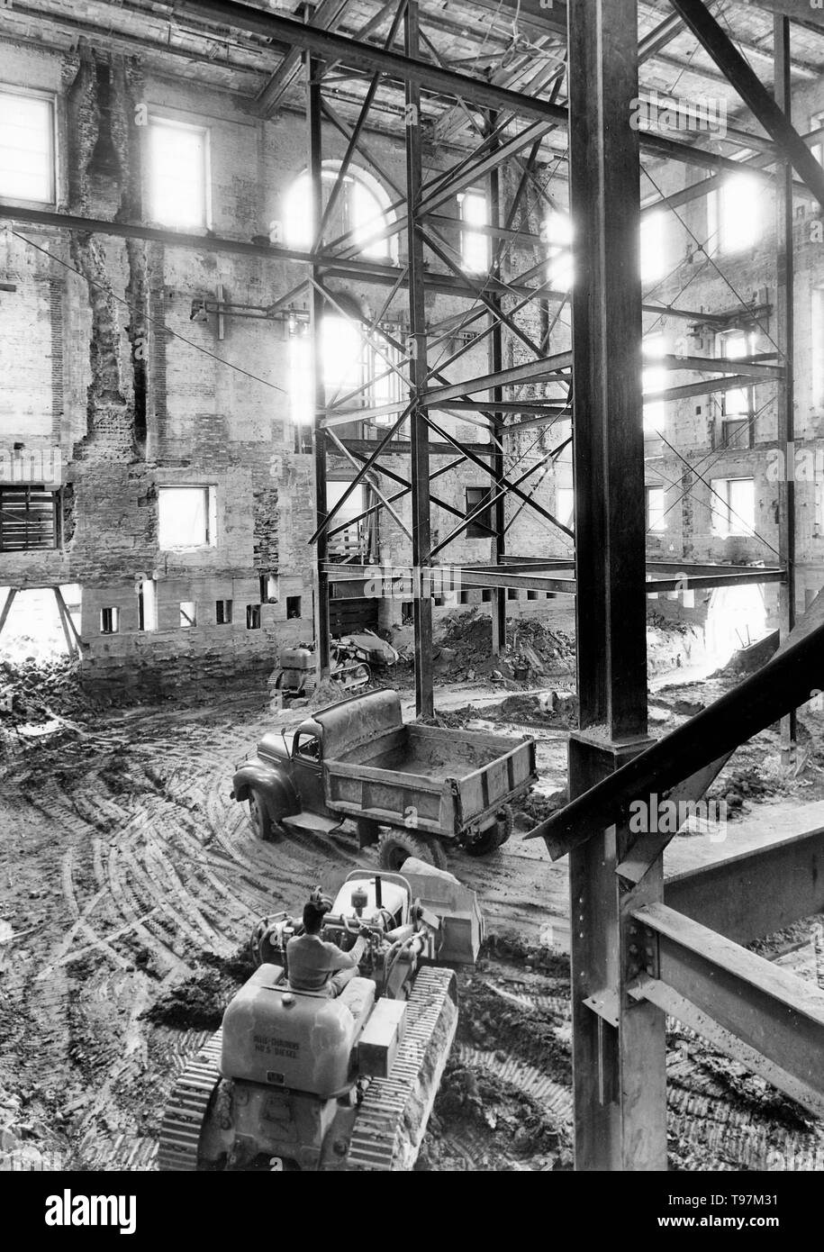 Die Schale des weißen Hauses während der Renovierung 17.05.1950 Stockfoto