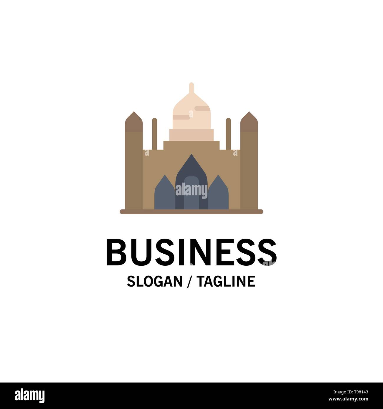 Aurangabad Fort, Bangladesh, Dhaka, Lalbagh Business Logo Vorlage. Flachen Farbe Stock Vektor