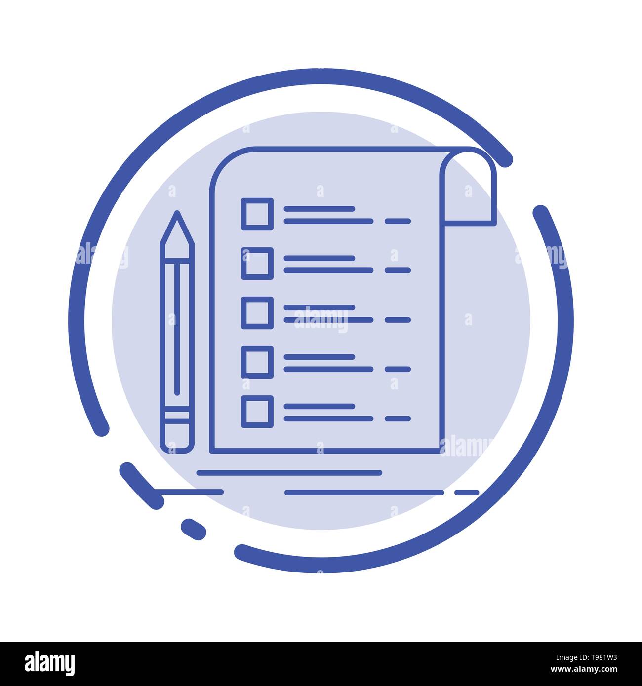 Checkliste Blau Stockfotos und -bilder Kaufen - Alamy