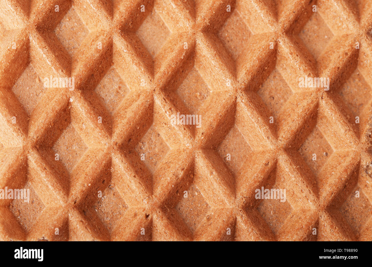 Waffeln Hintergrund Zelle Textur closeup Stockfoto