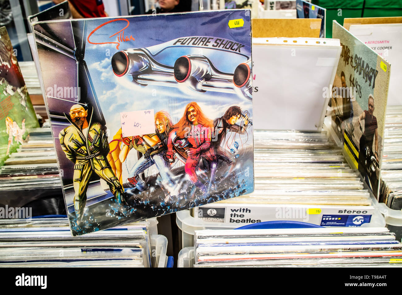 Corato, Polen, 11. Mai 2019 Ian Gillan Vinyl Album auf Display für Verkauf, Vinyl, LP, Album, Rock, englischer Sänger und Songwriter, Sammlung von Vinyls Stockfoto