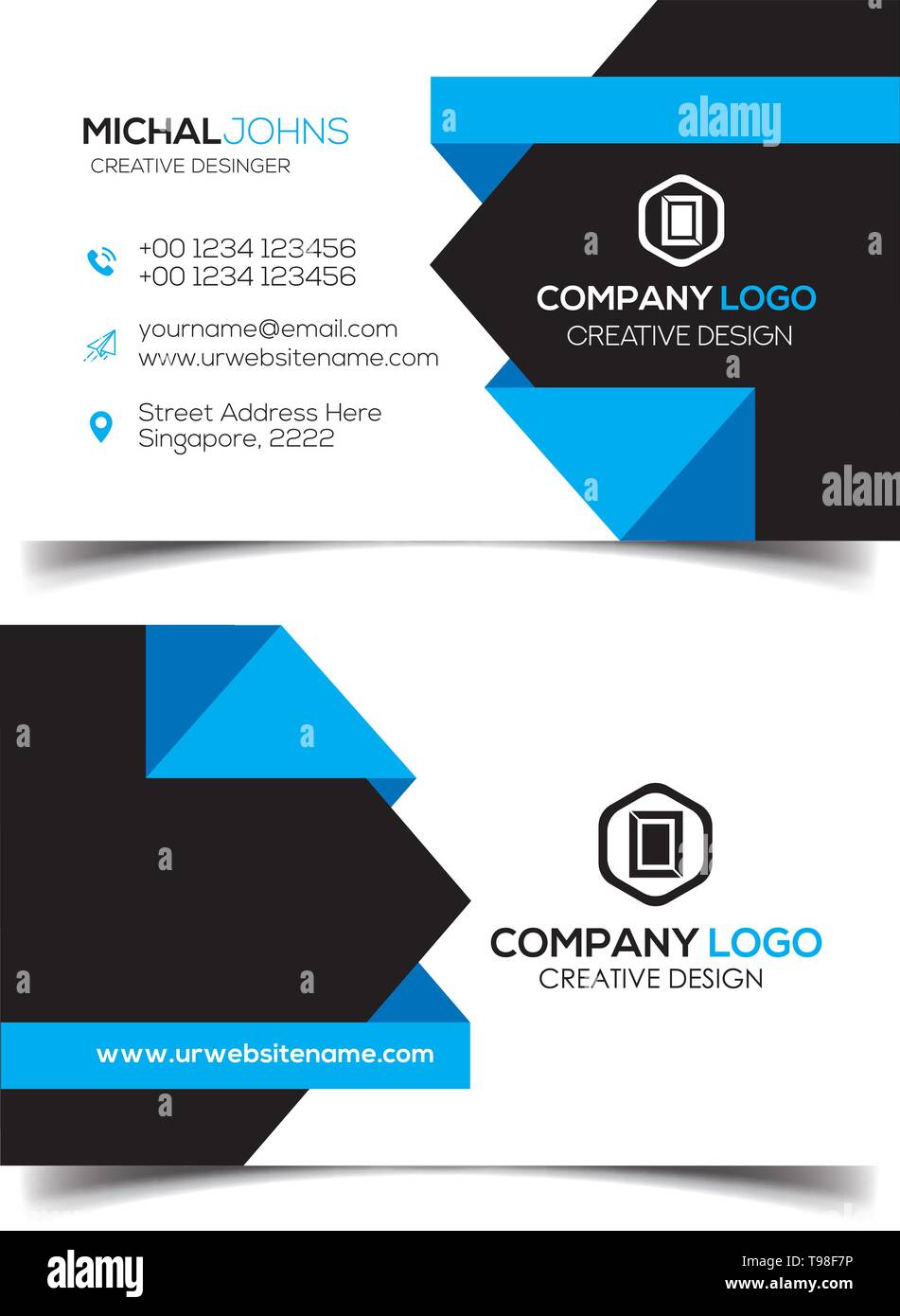 Moderne Professional Business Card Design Stock-Vektorgrafik - Alamy With Professional Name Card Template