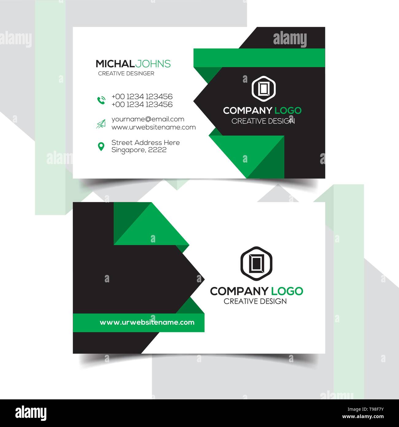 Moderne Professional Business Card Design Stock Vektor