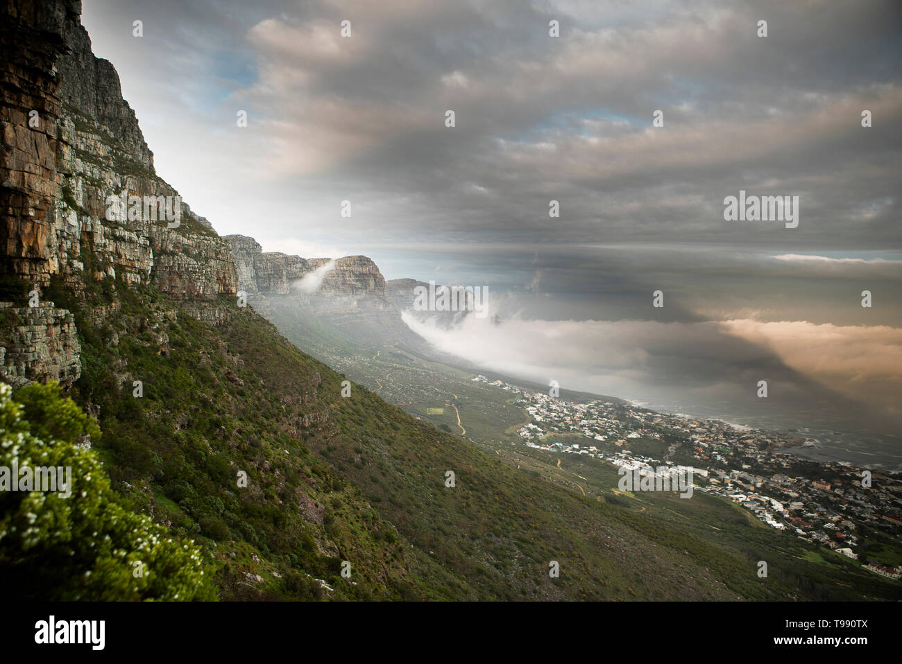 Kapstadt mit Tafelberg, Südafrika Stockfoto