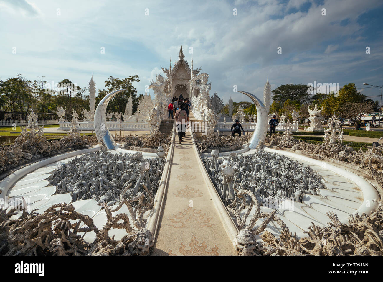 Wat Rong Khun Tempel, Chiang Rai, Thailand Stockfoto