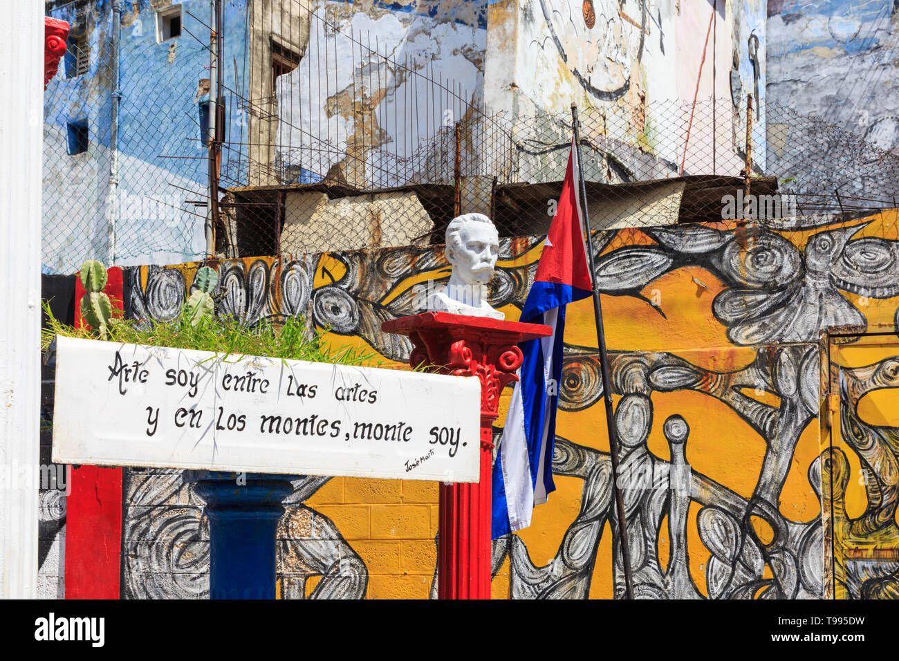 Callejon de Hamel Künstler Viertel, Galerien, kreative Projekte und touristische Destination, Centro, Havanna, Kuba Stockfoto