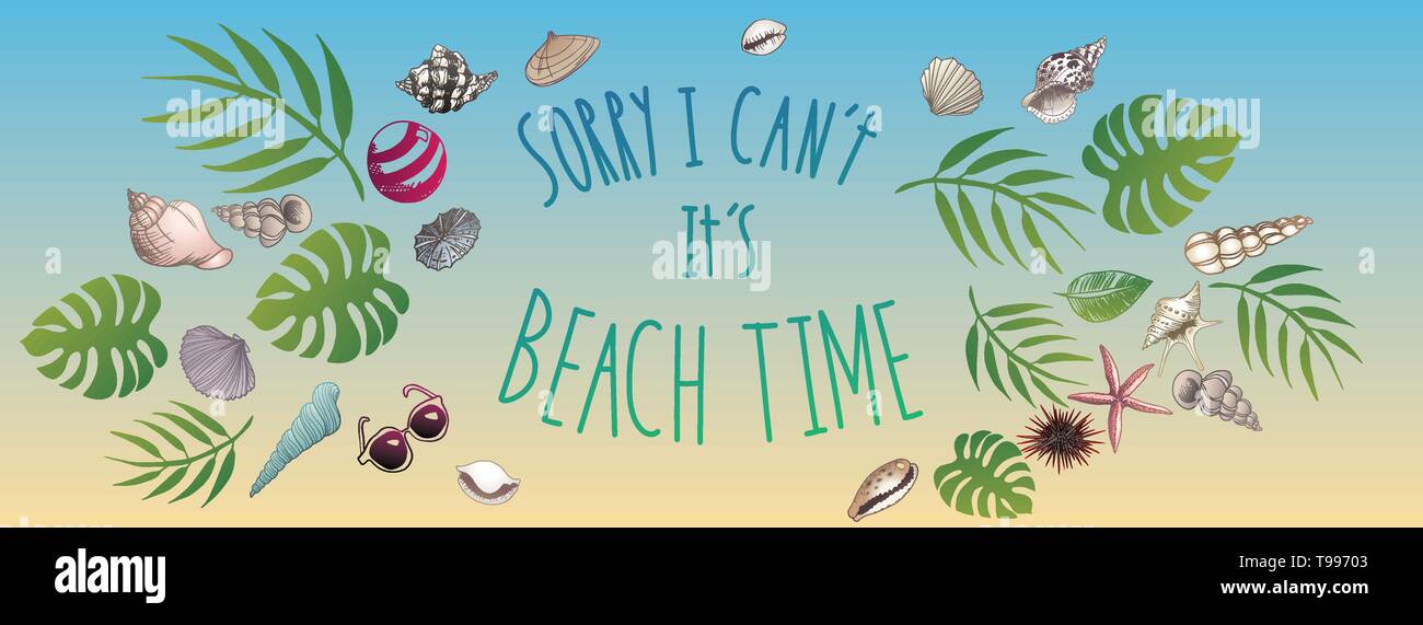 Vektor seashell Doodles vollständigen Vektor großes Banner Stock Vektor