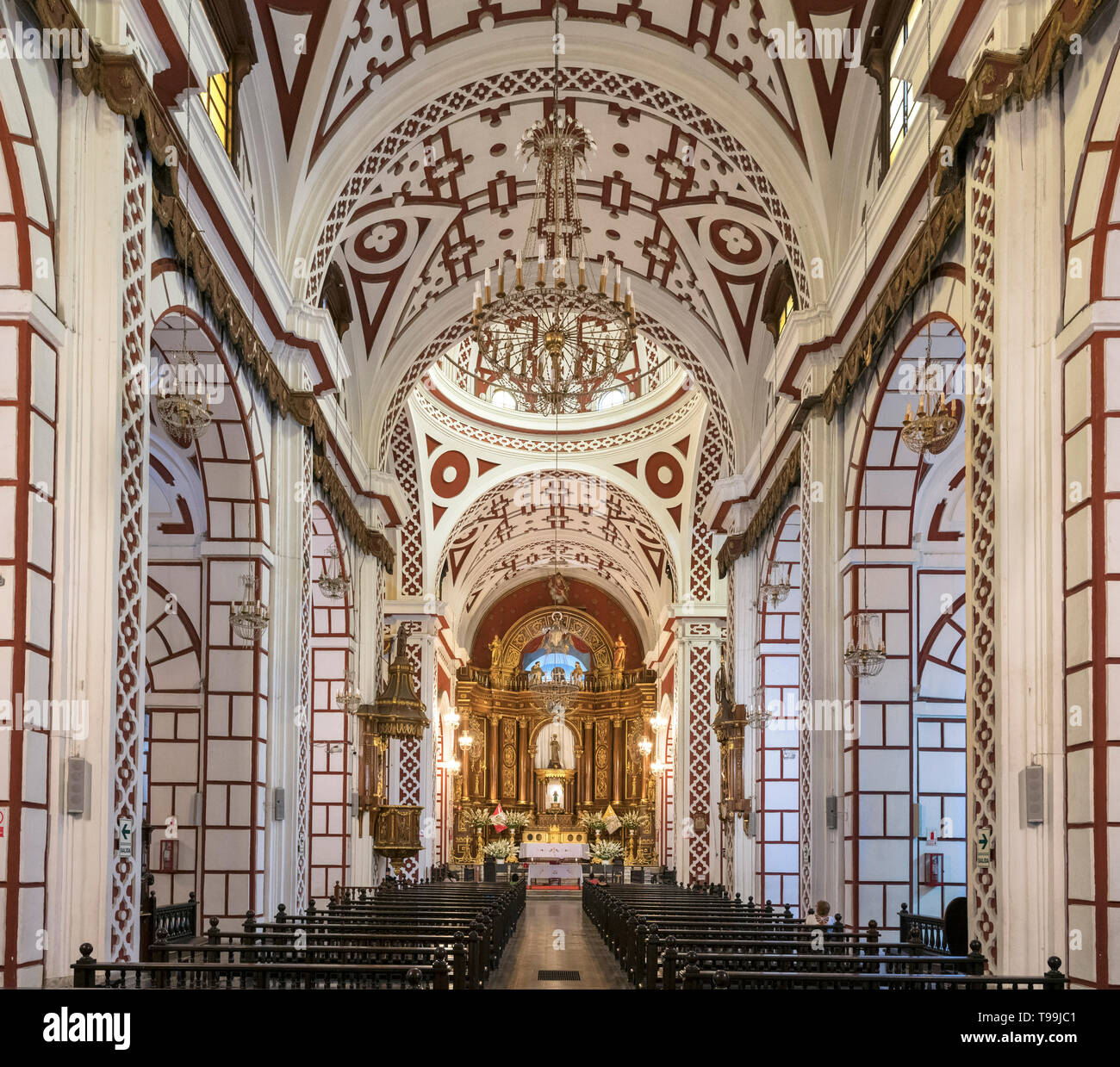 Die Kirche das Monasterio de San Francisco (Hl. Franziskus Kloster), Centro Historico (historisches Zentrum), Lima, Peru, Südamerika Stockfoto