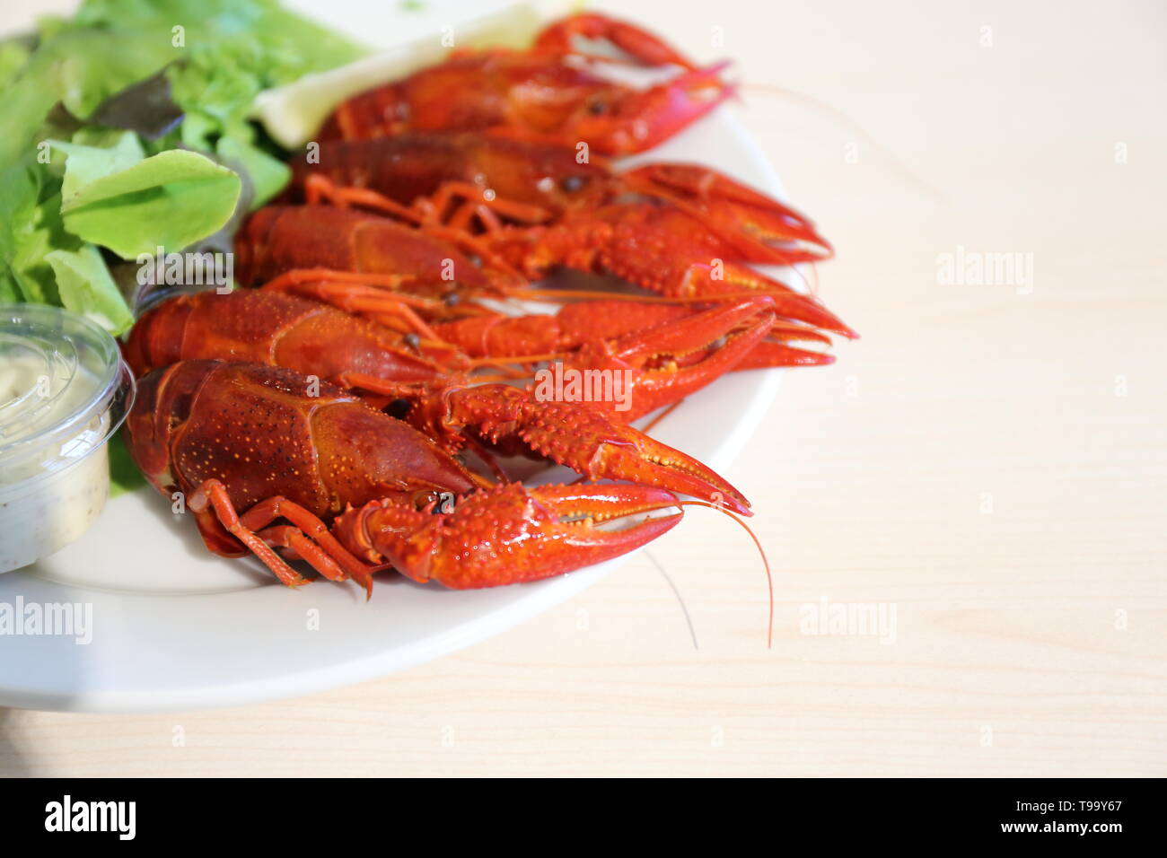 Gekochte crayfishes Stockfoto