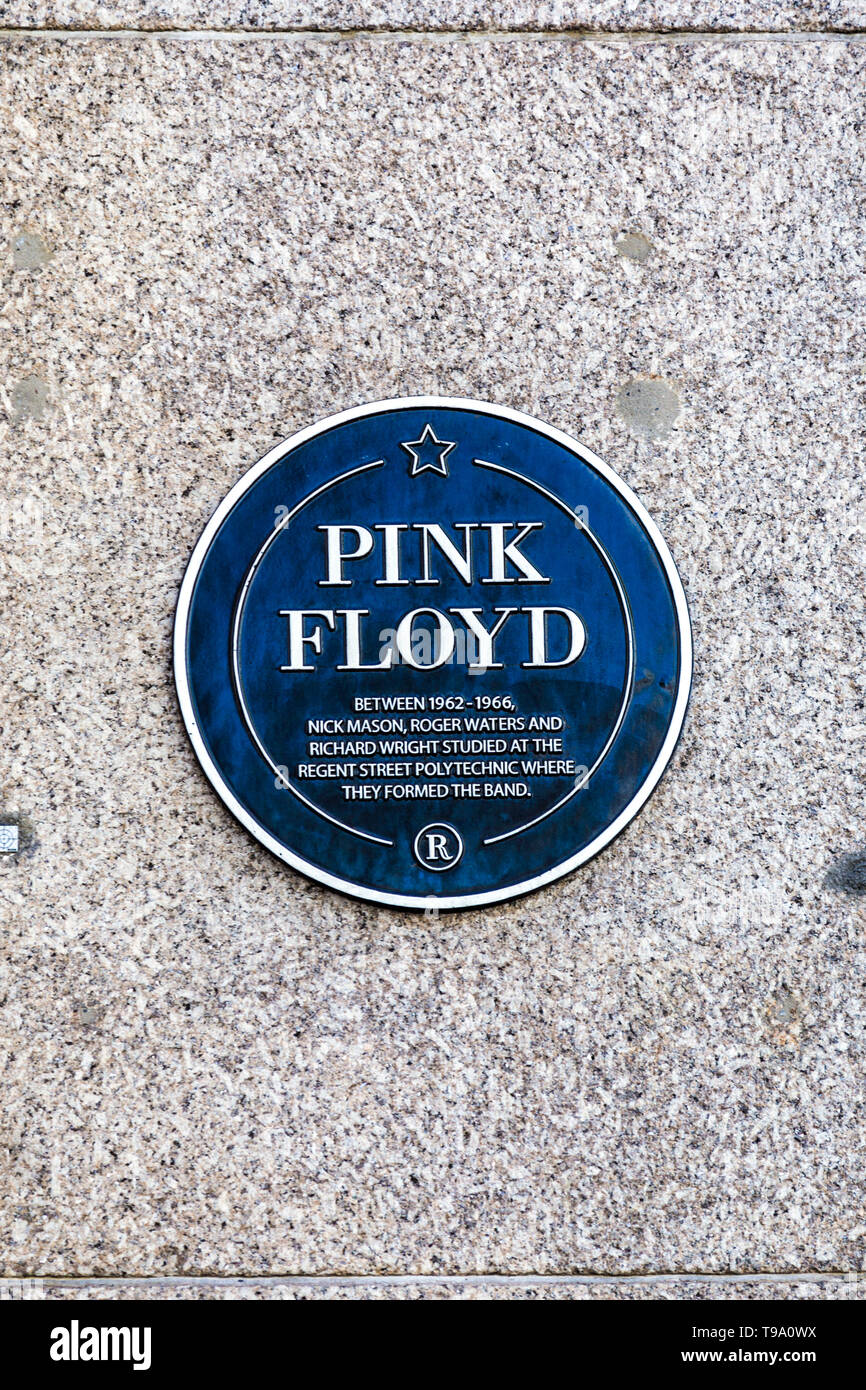 Blaue Plakette für Pink Floyd Stockfoto